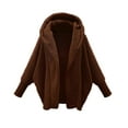 thumbnail image 1 of Puntoco Fashion - Chaqueta de abrigo de imitación para mujer, color sólido, manga larga, con capucha Puntoco Puntoco-3340, 1 of 5