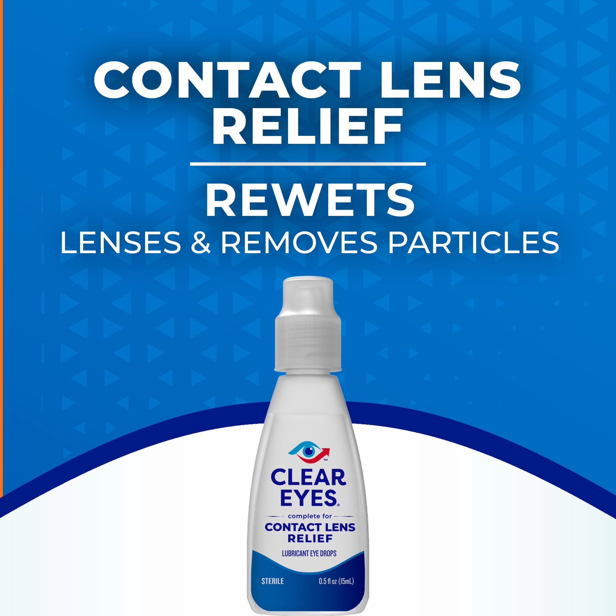 Clear Eyes Contact Lens Relief Lubricant Eye Drops, 0.5 fl oz