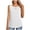 White, variant on Fesfesfes Tee Fashion Women Causal Round Neck Solid Color Blouse Sleeveless Elegant T-Shirt Summer Tank Tops Womens T Shirts Graphic 6(M)