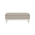 thumbnail image 4 of Upholstered Storage Bench In Antique Cream/ Grey - Detailing Solid Wood Turned Legs 16"d X 46"w 18.5"h 44.25"w Interior Chest 15.5 In. Package Height Assembly Required, 4 of 5
