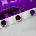 thumbnail image 4 of Feelyou Purple Game Controller Blackout Curtains Set of 2 (52x84 Each), Neon Honeycomb Abstract Window Curtains, Teens Kids Boys Girls Curtains and Drapes, Curtains and Drapes Decor, 4 of 6