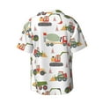 thumbnail image 2 of Gaeub Excavator Men's Lapel Short Sleeve Shirt, Relaxed Fit Shirt, Soft and Breathable for Outdoors Party Travel - Large, 2 of 7