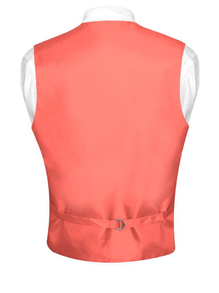 BOYS Dress Vest /& BOW Tie Solid CORAL PINK Color BowTie Set