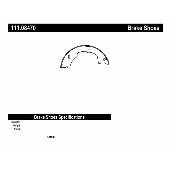 Centric 111.08470 Centric Brake Shoes