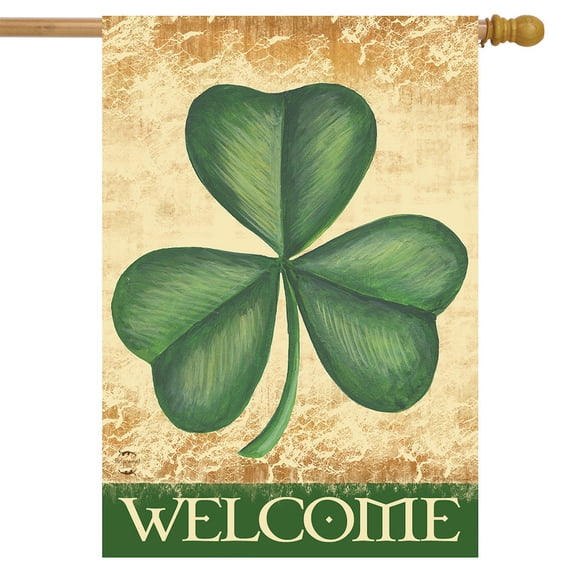 Briarwood Lane Shamrock Welcome House Flag