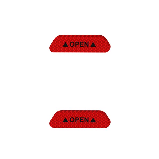 Kenally Pegatinas para puerta de coche, 4 Uds., marca de advertencia de seguridad Universal, cinta reflectante abierta, pegatina para casco de rojo 2piezas Kenally CBP103017