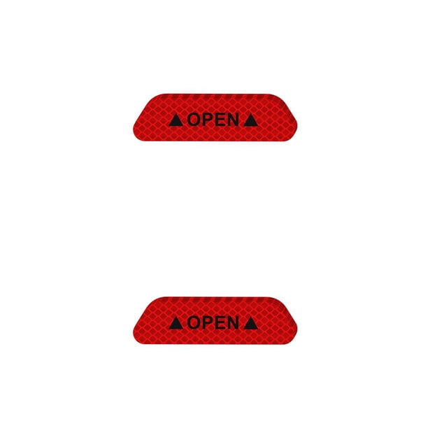Speravity Pegatinas para puerta de coche, 4 Uds., marca de advertencia de seguridad Universal, cinta reflectante abierta, pegatina para casco de rojo 2piezas Speravity CBP103017