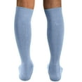 thumbnail image 3 of COUVER Toe, Sole & Heel Cushioned Adult/Youth Athletic Hockey, Softball, Volleyball, Lacrosse, Any Sports Knee High Socks, Carolina BLUE, Small, 3 of 7