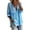 Blue,#039, variant on Women's Henley V Neck Linen Blouse Boho Solid Long Sleeve Loose Tunic Tops Casual Comfy Shirt for Summer Vacation,M