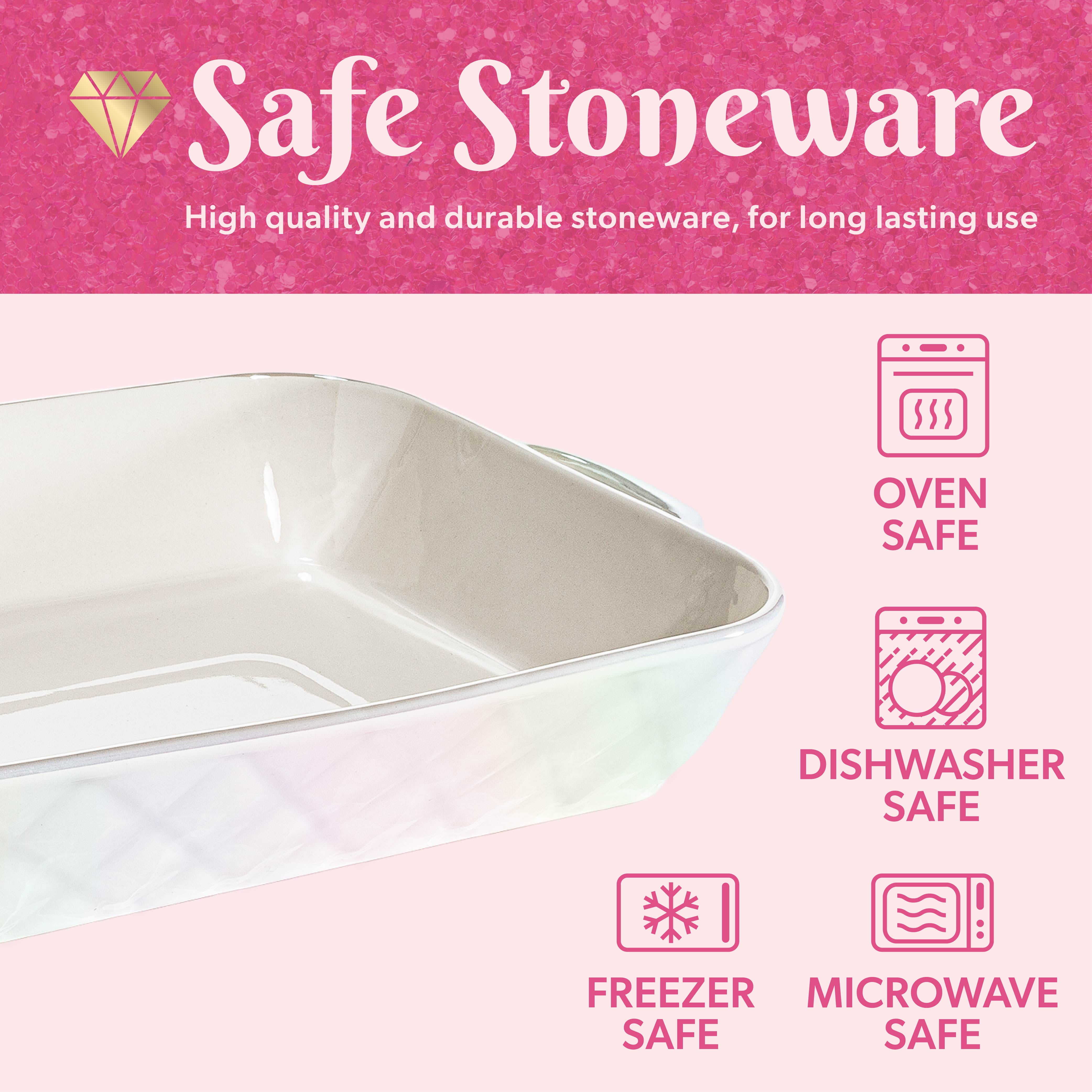 Paris Hilton 3 Quart Ceramic Rectangular Baking & Casserole Dish