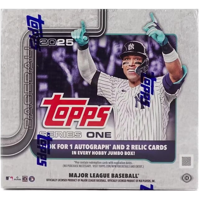 2025 Topps Series 1 Baseball Trading Card MLB Hobby Jumbo 10 Pack Box (1 Autograph & 2 Relics Per Jumbo Box)