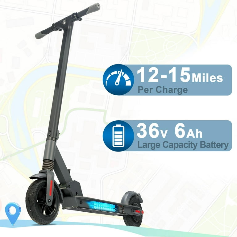 Anti-skid Top Tire,15.5 inch Ktaxon 12-15.5 Long Electric Scooter Folding Max 220lbs,8\' Miles mph Commuter Urban Speed Load for Adults Range solid Scooter