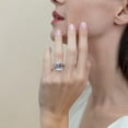 thumbnail image 5 of BERRICLE Sterling Silver Solitaire Wedding Engagement Rings 8.5 Carat Emerald Cut Cubic Zirconia CZ Statement Cocktail Ring for Women, Rhodium Plated Size 4.5, 5 of 10