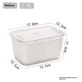 thumbnail image 1 of Wholesale Commercial-Grade Food-Grade Double-Layered Rectangular Storage Containers with Airtight Seal - Medium White, Large Capacity Transparent Design for Kitchen, Restaurant & Grocery Use, Ideal, 1 of 6