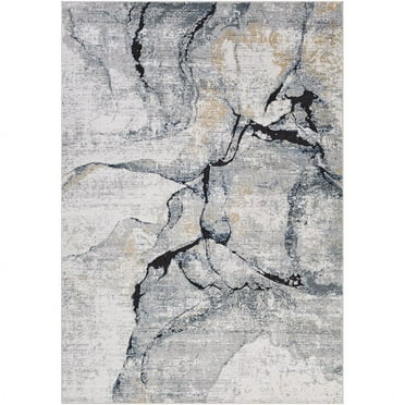 Jolie JLO-2316 5'3" x 7'3" Rug in Gray/Tan/Ivory/Charcoal/Dark Blue/Black