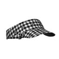 thumbnail image 1 of Fotbe Black Tartan Plaid Visera Deportiva con Diseño, Gorra Abierta Ajustable de Algodón para Mujer y Hombre, 1 of 7