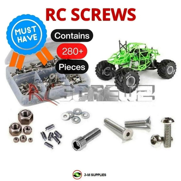 RCScrewZ Stainless Screw Kit axi024 for Axial SMT10 Grave Digger 1/10 MT (#90055) | SET