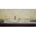 thumbnail image 2 of Bard, James 24x14 White Modern Wood Framed Museum Art Print Titled - Paddle Steamboat, 2 of 4