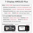 thumbnail image 3 of T-Display AMOLED PLUS ESP32-S3 Development Board 1.91 Inch AMOLED Screen Wi-Fi Bluetooth 5 Module Support IoT Projects, 3 of 6