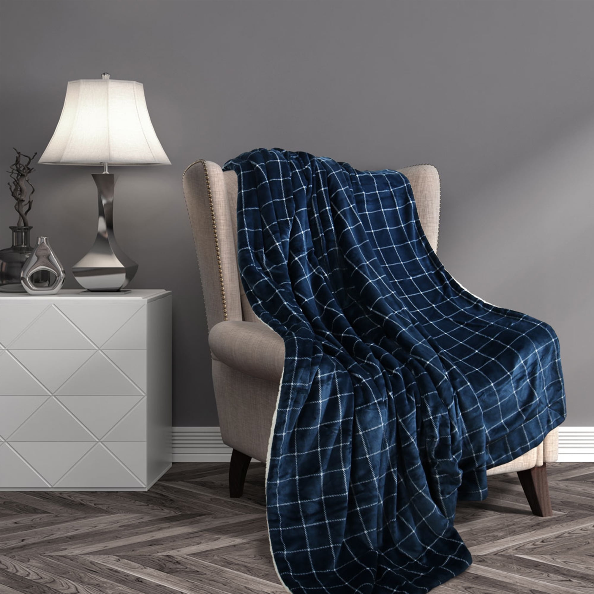 Super Soft Warm Thick Reversible Flannel Fleece Blanket Bed Blankets