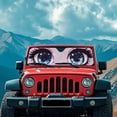 thumbnail image 3 of HUIACONG Purple Eyes Windshield Sun Shade for 2018-2025 Jeep Wrangler JL JLU & 2020-2025 Jeep Gladiator 310T Polyester Fully Covered Foldable Front Sunshade, Blocks UV Rays and Heat, 3 of 6