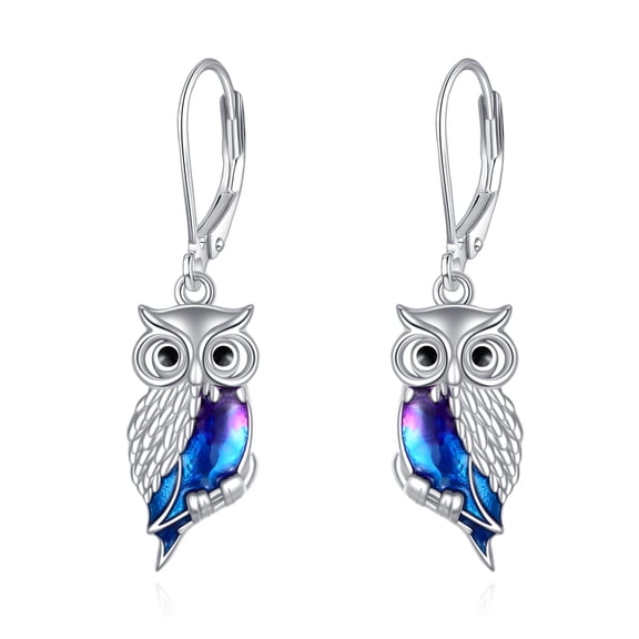 925 Sterling Silver Owl Earrings Drop Earrings Jewelry for Women