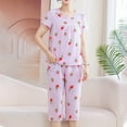 thumbnail image 2 of Ensembles de Pyjama pour Femmes, Shorts pour Femmes, Blouse Décontractée à Imprimé pour Femmes à Col Rond et Manches Courtes, Ensemble de Pyjama Mode avec Short, Pyjamas pour Femmes, Blouses pour Femmes, 2 of 8