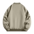 thumbnail image 4 of Mens Bomber Jacket Lightweight Thin Windbreaker Jackets Casual Summer Coats with Zipper Pockets Brown M, 4 of 7