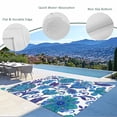 thumbnail image 3 of Outdoor Rug 3x5 ft Blue Bohemian Flower Outdoor Large Area Rug Non Slip Rubber Boho Exotic Floral Pattern Front Door Mat RV Rug Carpet Patio Outdoor Rugs for Backyard Balcony Deck Porch Indoor, 3 of 9