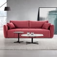 thumbnail image 5 of Williamspace 85" Modern Futon Sofa Couch with 2 Pillows,Luxury Mid-Century Upholstered Sofa Couch for Living Room Apartment Office Studio,Wine Red, 5 of 7