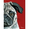 thumbnail image 2 of Symons, Melissa 25x32 Black Ornate Wood Framed with Double Matting Museum Art Print Titled - Pug a Boo, 2 of 4