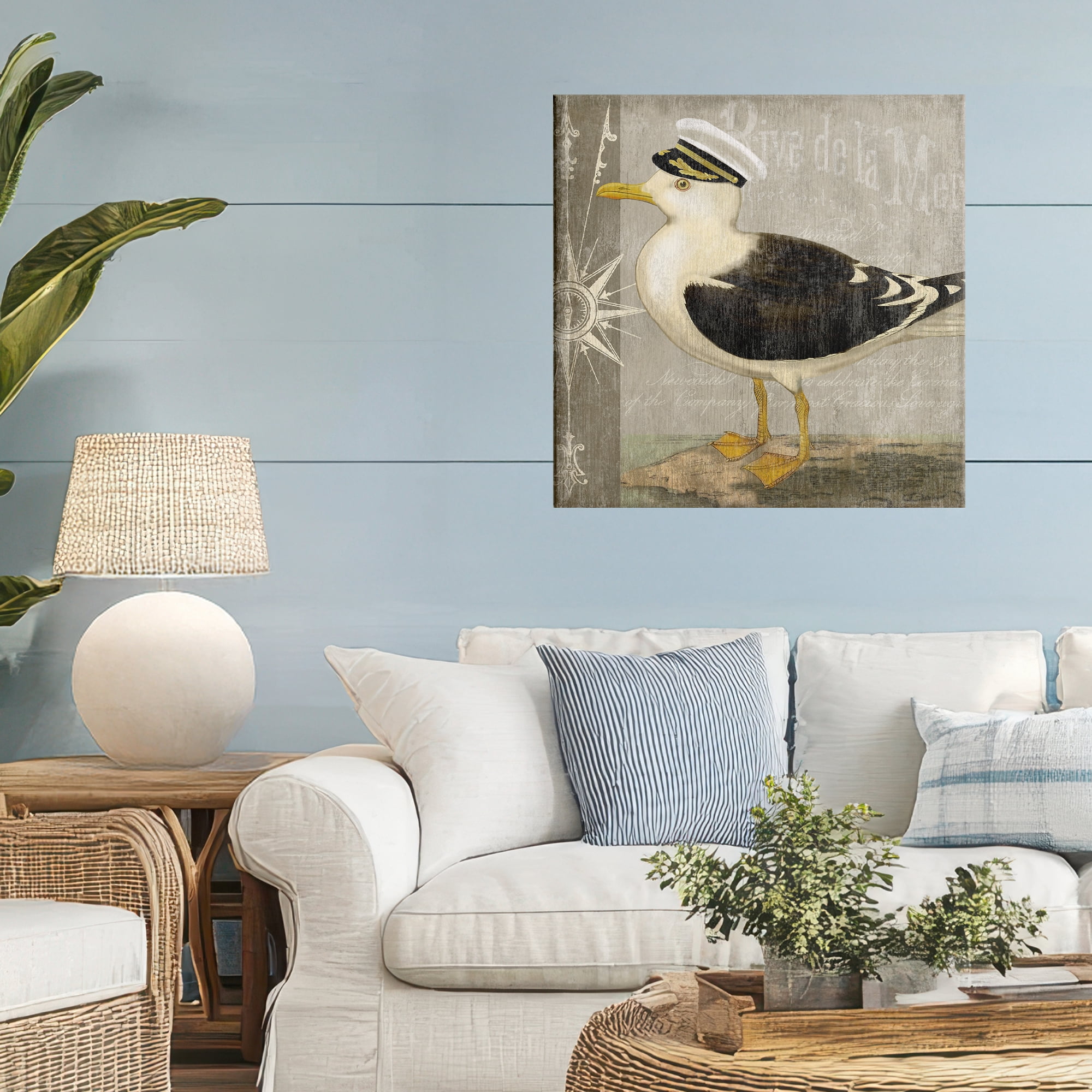Stupell Industries Little Maritime Seagull Canvas Wall Art, design by Suzanne Nicoll