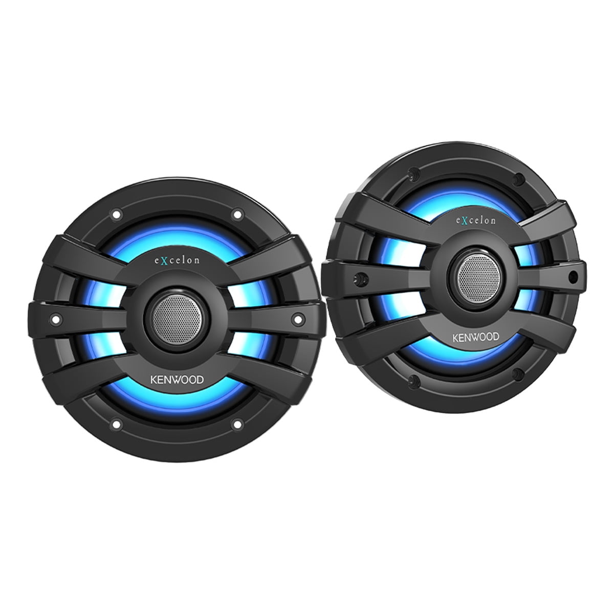 Kenwood XM65BL 6.5 Inch 2 Way Marine & Powersports Coaxial Speakers - Pair (Black)