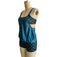 thumbnail image 3 of Two Piece Tankini Swimsuit for Women Strappy Tummy Control Top with Dot Print Bottom Bathing Suits, 3 of 7