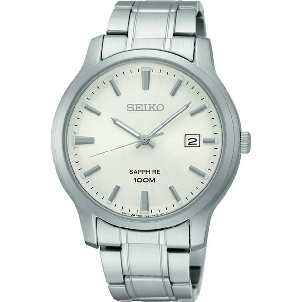 Seiko Men's SGEH39P1, Quartz,Stainless Steel Case & Bracelet,Sapphire  Crystal,Date,100m WR,SGEH39 