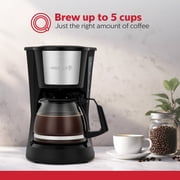 Holstein Housewares 5 Cup Drip Coffee Maker Black
