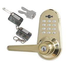 Forge Polished Brass Keyless Entry Electronic Lever Lock