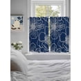 thumbnail image 3 of Blue Flowers Bathroom Window Curtain, Spring Floral Botanical Modern Art Light Filtering Coffee Kitchen Curtains, Bedroom Living Room Curtains 2 Panel 84"x54", 3 of 6