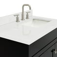 thumbnail image 4 of ARIEL Hamlet 36" Black Bathroom Vanity, 1.5" Edge Carrara Quartz Countertop & Splash, Right Rectangular Sink, 2 Soft-Closing Doors, 2 Full Extension Drawers, Built in Toe Kick, Brushed Nickel, 4 of 9