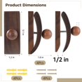 thumbnail image 3 of 4 Pcs Walnut Wood Tapestry Clips, Stylish Wooden Blanket Hangers with Mounting Screws Included, Decorative Display Clips for Wall Hanging Quilts, Tapestries, Rugs & Carpets, 3 of 6