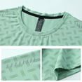thumbnail image 4 of GUZOM Mens Performance Quick Dry Diamond Plate T-Shirt, Slim Fit Crew Neck Polyester Tee, Green,Size 3XL, 4 of 9