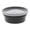 Black/Clear, variant on Pactiv Corp. YL2508B Newspring DELItainer 4.55 in. x 4.55 in. x 1.8 in. 8 oz. Plastic Microwavable Container - Black/Clear (240/Carton)