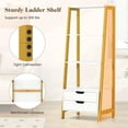 thumbnail image 2 of Topcobee 4-Tier Ladder Shelf with 2 Drawers 52.5 Inch Tall Freestanding Bookcase, Modern Furniture for Home Office-White, 2 of 4