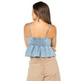 thumbnail image 4 of Celebrity Pink Women’s Sleeveless Denim Peplum Top, Sizes XS-XXXL, 4 of 5
