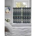 thumbnail image 4 of Tier Curtains 45 Inches Long, Black Teal Purple Southwestern Window Treatment Curtain Drapes, Modern Geometric Abstract Art Small Curtain Drapes for Bathroom Laundry Room, 27.5"x45", 2 Panels, 4 of 7