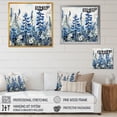 thumbnail image 4 of Designart "Blue Bonnets Blossom Mosaic I" Blue Bonnets Picture Framed Canvas Art Print, 4 of 5