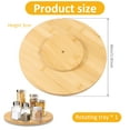 thumbnail image 2 of Bamboo Lazy Susan Organizer 360° Rotating Lazy Susan Turntable 11.81inch Kitchen Countertop Condiment Organizer Multipurpose Round Lazy Susan Organizer for Countertop Kitchen, 2 of 8