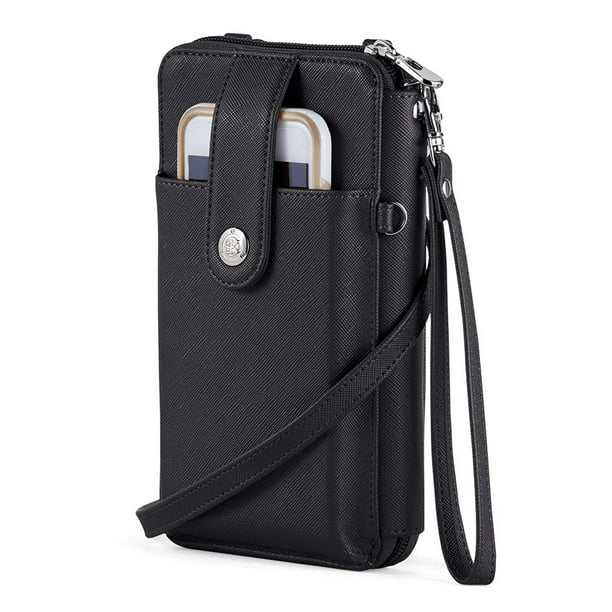 Collections Etc. - RFID Crossbody Cell Phone Wallet with Adjustable ...