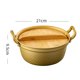 thumbnail image 2 of Olla de fideos Ramen coreanos de aleación de aluminio con tapa de bambú, olla de 21 cm, olla de cocina Ramen para Picnic Camping senderismo al aire, 2 of 2