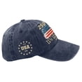 thumbnail image 5 of Minjewel Unisex 250th Anniversary Patriotic Baseball Cap Distressed Washed With "250 YEARS" Text Retro Adjustable Hat For Celebration,Navy, 5 of 7